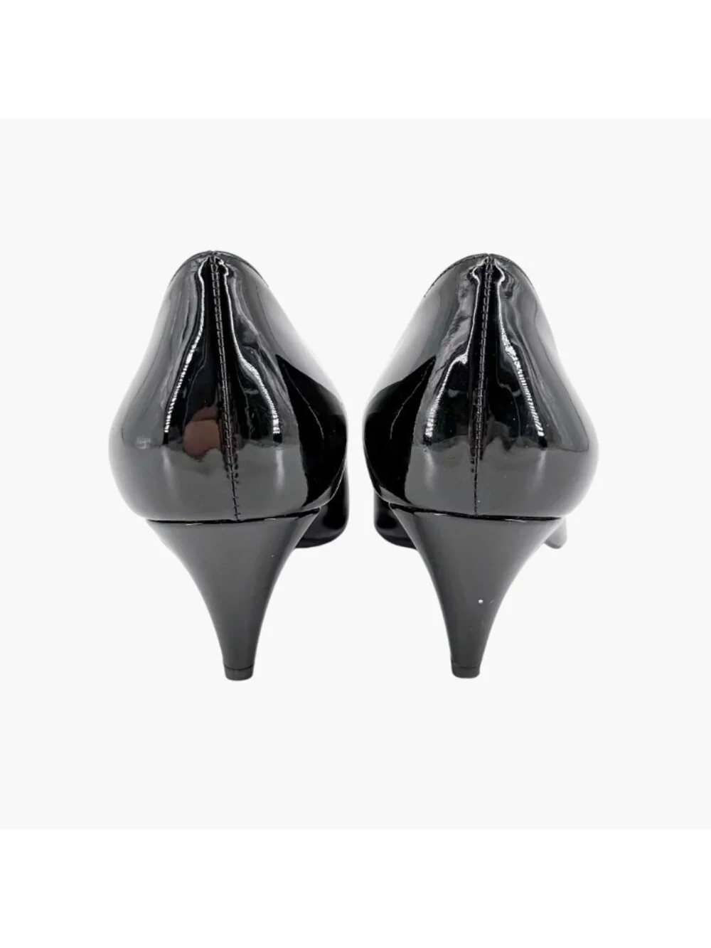 Saint Laurent Charlotte Pumps Heels Black Patent Size 39 US 9 Pointed Toe - Picture 6 of 15